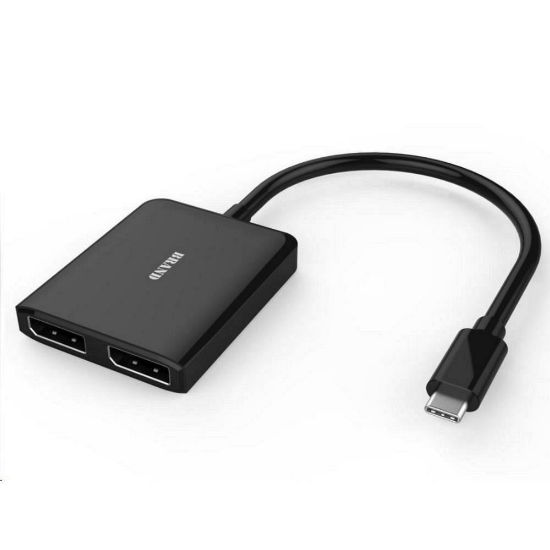 Obrázek PREMIUMCORD MST Adaptér USB3.1 typ- C - 2x DisplayPort, rozšíření+zrcadlení+2 obrazy, 4K*2K@30 Hz