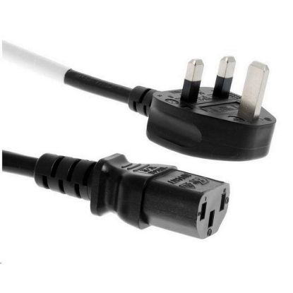 Obrázek PREMIUMCORD Kabel napájecí 230V, zahnutá zástrčka pro Velkou Británii, 2m