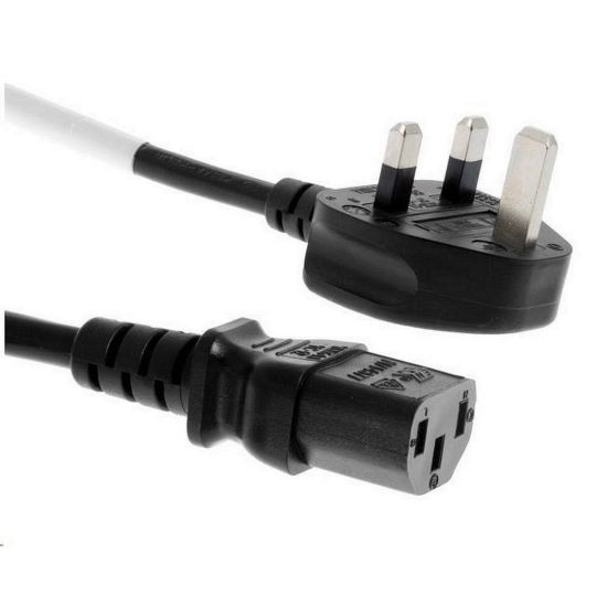 Obrázek PREMIUMCORD Kabel napájecí 230V, zahnutá zástrčka pro Velkou Británii, 2m