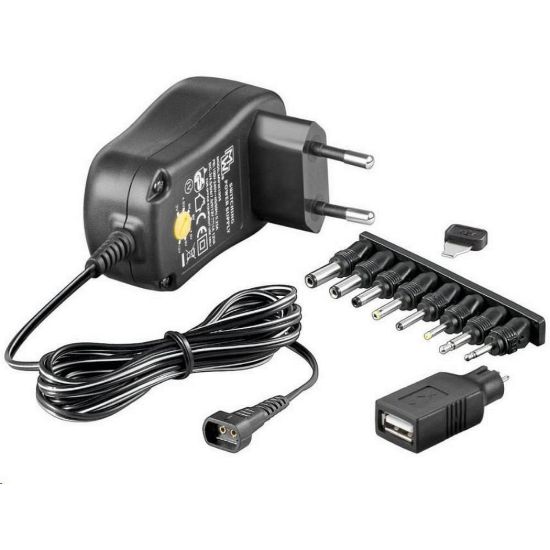 Obrázek Goobay Univerzální napájecí adaptér 230V/ 3- 12V stejnosměrný 1500mA