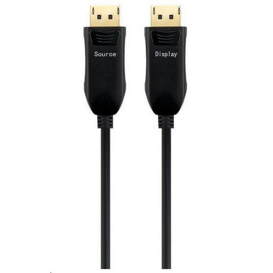 Obrázek PREMIUMCORD Optický DisplayPort 1.4 přípojný kabel M/ M, zlacené konekt. 10m