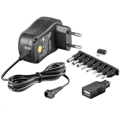 Obrázek Goobay Univerzální napájecí adaptér 230V/ 3- 12V stejnosměrný 300mA