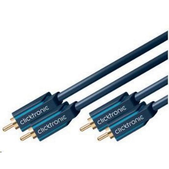 Obrázek ClickTronic HQ OFC kabel 2x Cinch - 2x Cinch RCA, M/ M, 3m