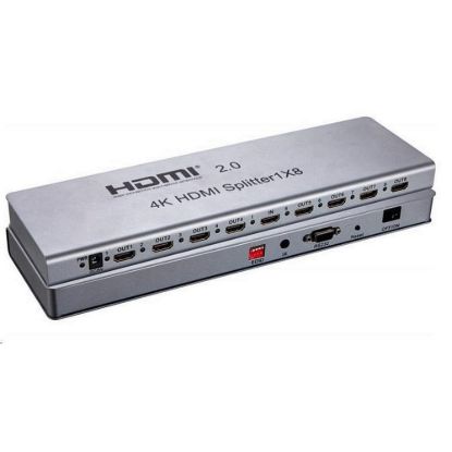 Obrázek PremiumCord HDMI 2.0 splitter 1- 8 portů, 4K x 2K/ 60 Hz, FULL HD, 3D