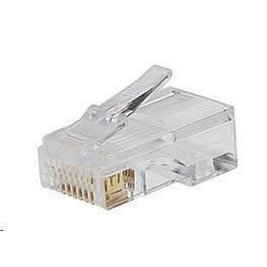 Obrázek PREMIUMCORD Konektor RJ45 8pinů - na drát, balení 10ks v sáčku