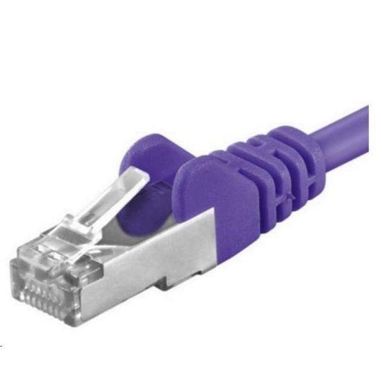 Obrázek PREMIUMCORD Patch kabel CAT6a S- FTP, RJ45- RJ45, AWG 26/ 7 0, 25m fialová