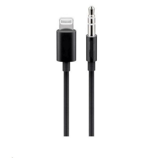 Obrázek PREMIUMCORD Apple Lightning audio redukční kabel na 3.5 mm stereo jack, 1 m, černý