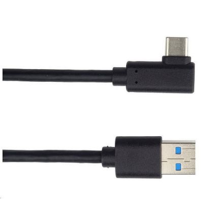 Obrázek PREMIUMCORD Kabel USB typ C/ M zahnutý konektor 90° - USB 3.0 A/ M, 2m