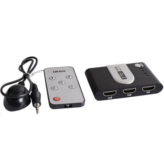 Obrázek PREMIUMCORD HDMI switch 3: 1 s dálkovým ovladačem