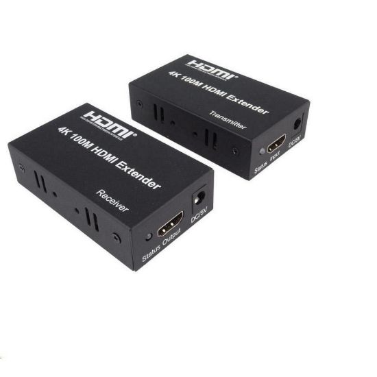 Obrázek PremiumCord 4K HDMI extender na 100m přes jeden kabel Cat5e/ Cat6