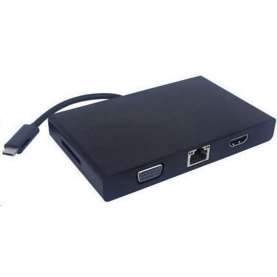 Obrázek PREMIUMCORD Převodník USB3.1 na RJ45, HDMI, VGA, USB3.0, SD, audio , PD charge