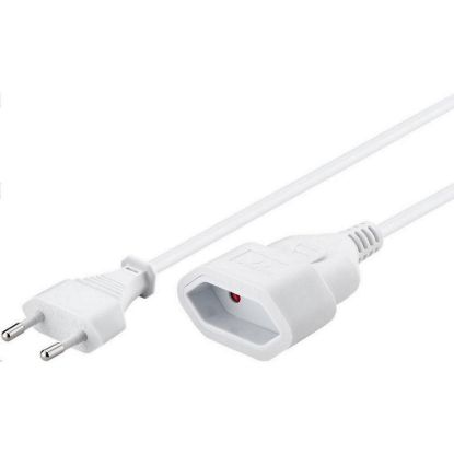 Obrázek PREMIUMCORD Kabel síťový 230V, prodlužovací dvojvidlice, 3m