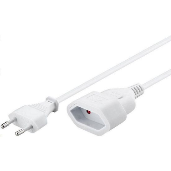 Obrázek PREMIUMCORD Kabel síťový 230V, prodlužovací dvojvidlice, 3m
