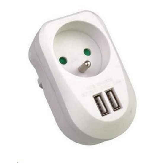 Obrázek PREMIUMCORD USB nabíjecí adaptér 230V, 2xUSB 5V, maximální proud 3, 4A