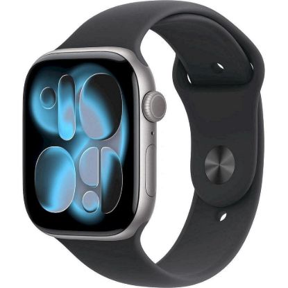 Obrázek Apple Watch Series 11 GPS + Cellular 46mm Space Grey Aluminium Case with Black Sport Band - M/ L