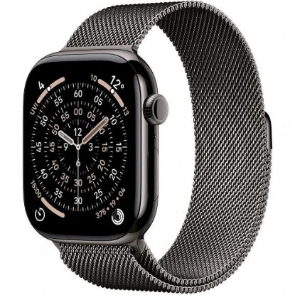 Obrázek Apple Watch Series 11 GPS + Cellular 46mm Slate Titanium Case with Slate Milanese Loop - S/ M