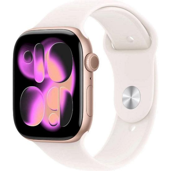 Obrázek Apple Watch Series 11 GPS + Cellular 46mm Rose Gold Aluminium Case with Light Blush Sport Band - S/ M