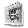 Obrázek NZXT skříň H6 Flow dvoukomorová / MidT / 3 x 120mm fan / 2xUSB 3.2 / USB- C / prosklená bočnice i čelo / bílá