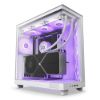 Obrázek NZXT skříň H6 Flow RGB dvoukomorová / MidT / 3 x 120mm RGB fan / 2xUSB 3.2 / USB- C / prosklená / bílá