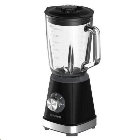 Obrázek Orava Smoothie mixér, 500 W, 1, 5l skleněná nádoba, nerezový 4- čepelový nůž, 2 rychlosti, funkce Pulse