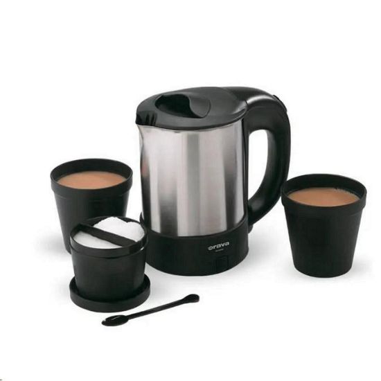 Obrázek Orava elektrická cestovní konvice, 0, 5 l, automatické vypnutí, ochrana proti přehřátí, krytá topná spirála…