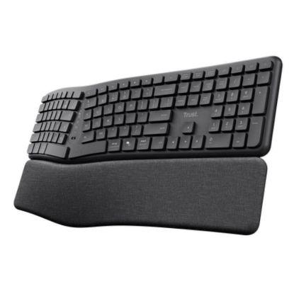 Obrázek TRUST klávesnice Keyra, Ergonomická, Bezdrátová, US, černá