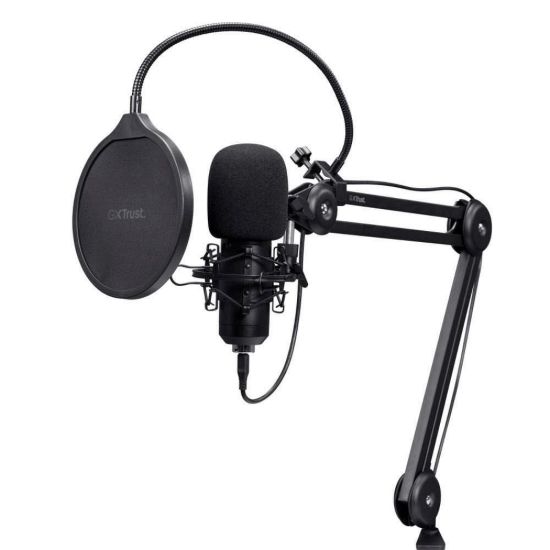 Obrázek TRUST mikrofon GXT270 Emita II s nastavitelným ramenem, USB- C, černá