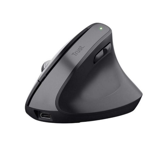 Obrázek TRUST myš Bayo+ Ergonomická vertikální myš, Bezdrátová, černá