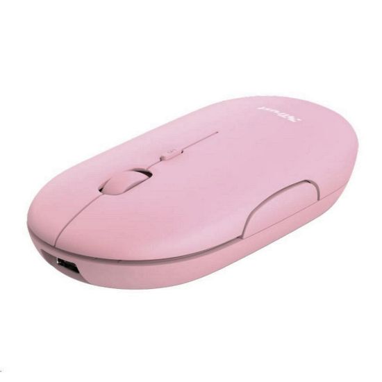 Obrázek TRUST myš PUCK, bezdrátová, USB, růžová