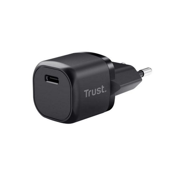 Obrázek TRUST nabíječka 20 W Maxo, USB- C, Nabíječka do zdi, černá