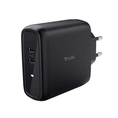 Obrázek TRUST nabíječka MAXO 65 W, 2x USB- C, černá