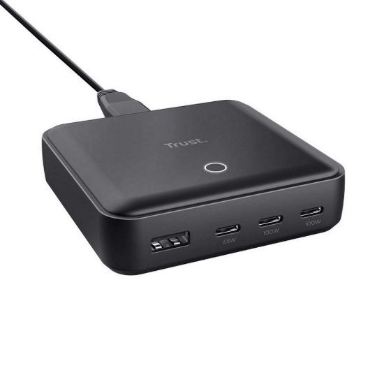 Obrázek TRUST napájecí adaptér MAXO 100 W, 3x USB- C, 1xUSB- A