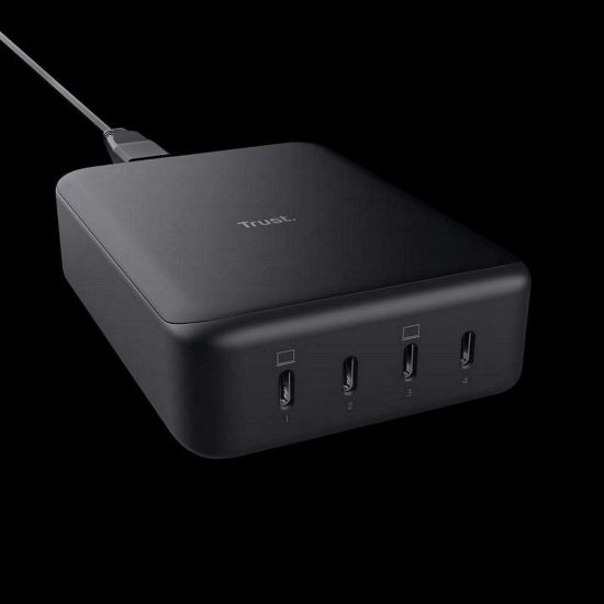 Obrázek TRUST napájecí adaptér MAXO 240 W 4- PORT USB- C DESK CHARGER