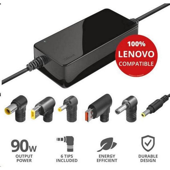 Obrázek TRUST napájecí adaptér MAXO pro notebooky LENOVO 90 W, vč. koncovek