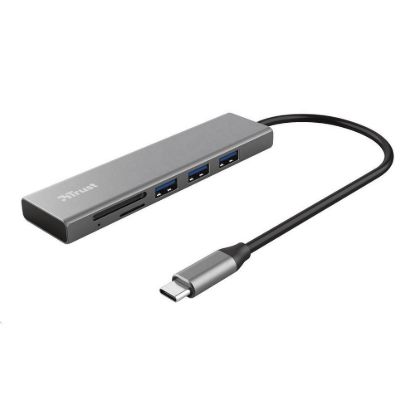 Obrázek TRUST rozbočovač HALYX, Fast USB- C Hub & Card reader