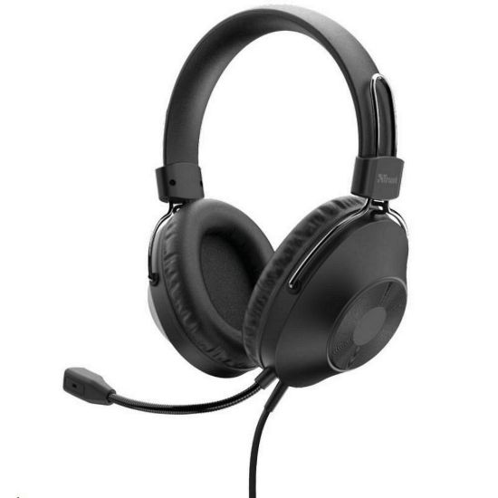 Obrázek TRUST sluchátka s mikrofonem HS- 250 Over- Ear USB Headset