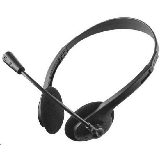 Obrázek TRUST sluchátka s mikrofonem Primo Chat Headset, pro PC/ laptop