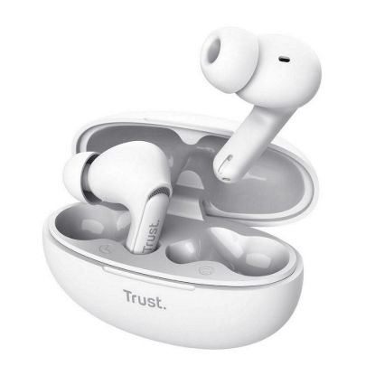 Obrázek TRUST sluchátka Yavi, Bluetooth ENC, špunty, bilá