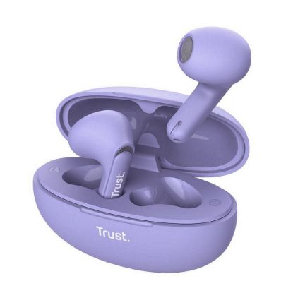 Obrázek TRUST sluchátka Yavi, Bluetooth, špunty, fialová