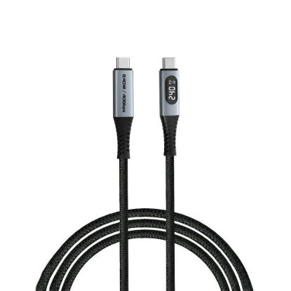 Obrázek VERBATIM Kabel USB4 Sync & Charge, 240 W, s displejem, 120cm