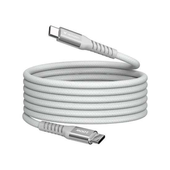 Obrázek VERBATIM Kabel USB- C Sync & Charge, 100 W, Magnetický, 120cm, šedá