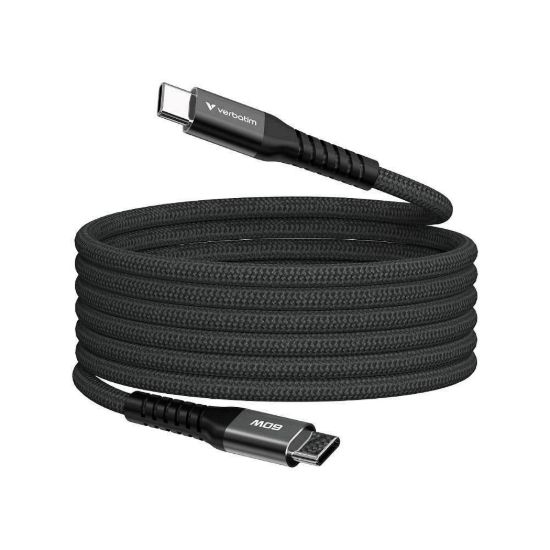 Obrázek VERBATIM Kabel USB- C Sync & Charge, 60 W, Magnetický, 120cm, černá