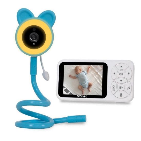 Obrázek EVOLVEO Baby Monitor N35, kamera, VOX, teploměr, noční vidění, RGB, modrá
