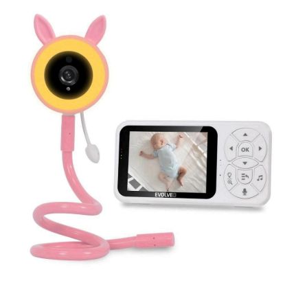 Obrázek EVOLVEO Baby Monitor N35, kamera, VOX, teploměr, noční vidění, RGB, růžová