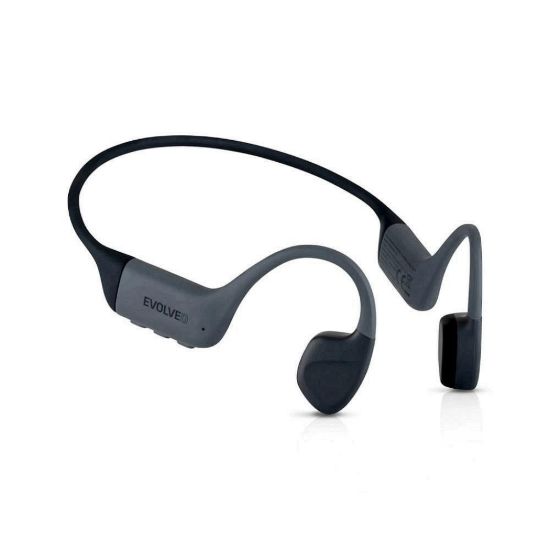 Obrázek EVOLVEO bezdrátová sluchátka BoneMax MP3 32 GB, na lícní kosti, IPX8, šedá