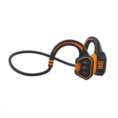 Obrázek EVOLVEO bezdrátová sluchátka BoneSwim MP3 16 GB, na lícní kosti, oranžová