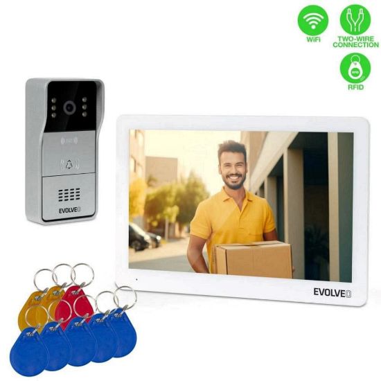 Obrázek EVOLVEO DoorPhone 10- 2 W - 2 drátový videotelefon s aplikací 32 GB pamětí