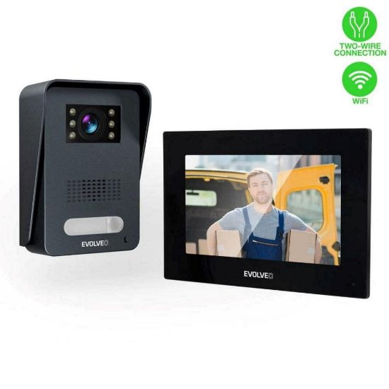 Obrázek EVOLVEO DoorPhone AP1- 2 drátový videotelefon s aplikací, černá