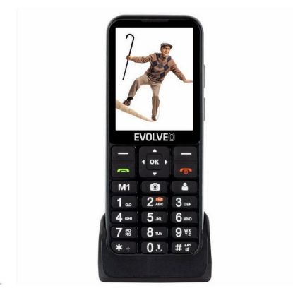Obrázek EVOLVEO EasyPhone LT, mobilní telefon pro seniory s nabíjecím stojánkem, černá