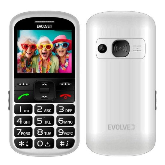 Obrázek EVOLVEO EasyPhone XS, mobilní telefon pro seniory, bílá